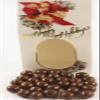 Scott's Cakes Chocolate Malt Balls in a 8 oz. Standing Happy Holidays Box view 1