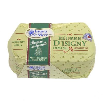 Isigny Butter with Coarse Rock Salt (250 gram)