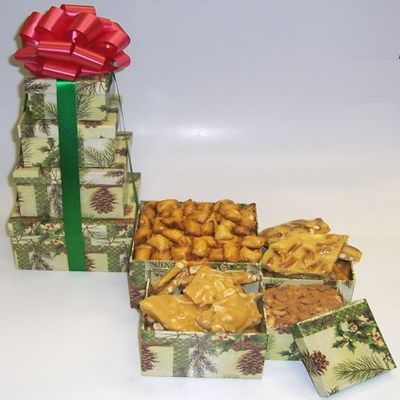 Scott's Cakes 4 Tier Pine Cone Box Peanut and Pretzel Lovers Surprise