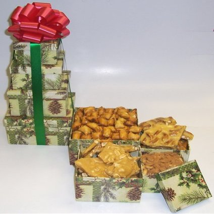 Scott's Cakes 4 Tier Pine Cone Box Peanut and Pretzel Lovers Surprise
