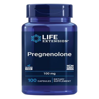 Life Extension Pregnenolone, 100 mg, Memory Support, 100 Capsules