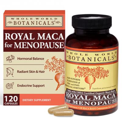 WHOLE WORLD BOTANICALS Royal Maca For Menopause, 120 CT