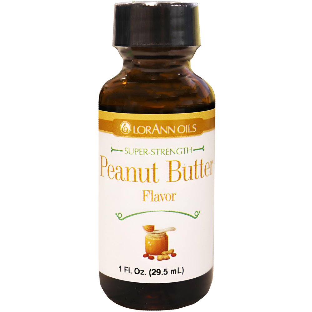 LorAnn Oils Super Strength Flavoring - Used For Candy Making, Flavoring Extracts, Baking, Hard Candy, and Flavor Oils - Bold, Natural Flavors 4X Stronger Than Extracts - Peanut Butter, 1 fl oz