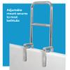 Carex Tri-Grip Bathtub Rail with Chrome Finish - Bathtub Grab Bar Safety Bar For Seniors and Handicap - For Assistance Getting In and Out of Tub, Easy to Install on Most Tubs,Silver view 3