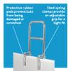 Carex Tri-Grip Bathtub Rail with Chrome Finish - Bathtub Grab Bar Safety Bar For Seniors and Handicap - For Assistance Getting In and Out of Tub, Easy to Install on Most Tubs,Silver view 4