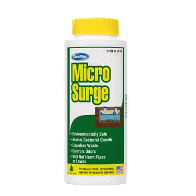 ComStar Micro Surge, Unique, Heavy-Duty Formula, Encourages Bacterial Activity in Septic Tanks & Cesspools to Increase Waste Digestion, Made in USA, 18 Ounces (30-720)