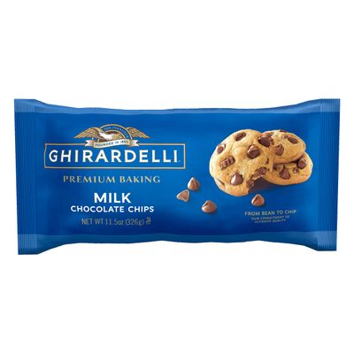 GHIRARDELLI Milk Chocolate Premium Baking Chips, Chocolate Chips for Baking, 11.5 oz Bag (6 Bags)