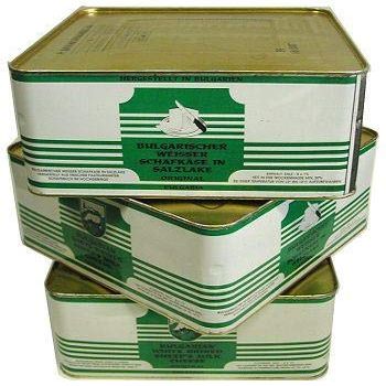 Bulgarian Feta Cheese, 8.8lb (4kg) (1/3 can)