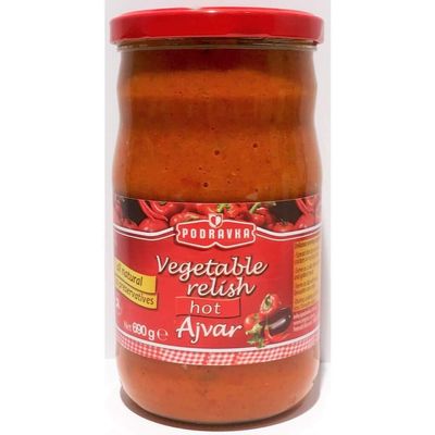 Podravka Hot Ajvar , Spicy , 24.5 Oz