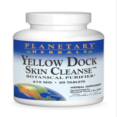 Planetary Herbals Yellow Dock Skin Cleanse, 60 Tablets, 60 Count