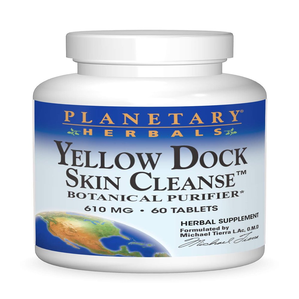 Planetary Herbals Yellow Dock Skin Cleanse, 60 Tablets, 60 Count