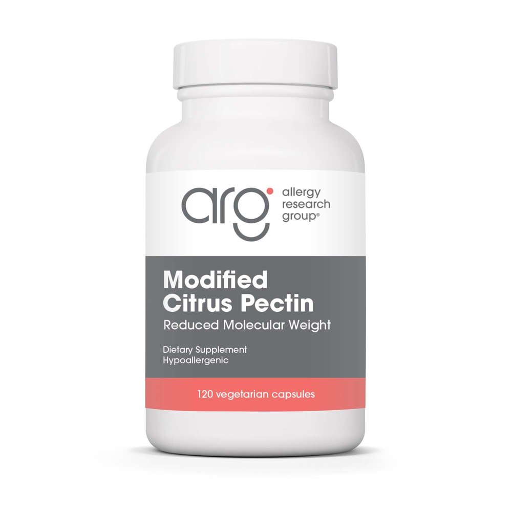 Allergy Research Group Modified Citrus Pectin - Dietary Supplement for Natural Detox and Cleanse, Citrus Pectin Powder Capsules with Reduced Molecular Weight - 120 Vegetarian Capsules