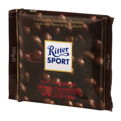 Ritter Sport Whole Hazelnut Dark Bar, 3.5 Oz