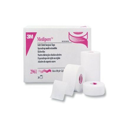 3M Medipore Soft Cloth Surgical Tape, 3" x 10 Yds, 12/Cs