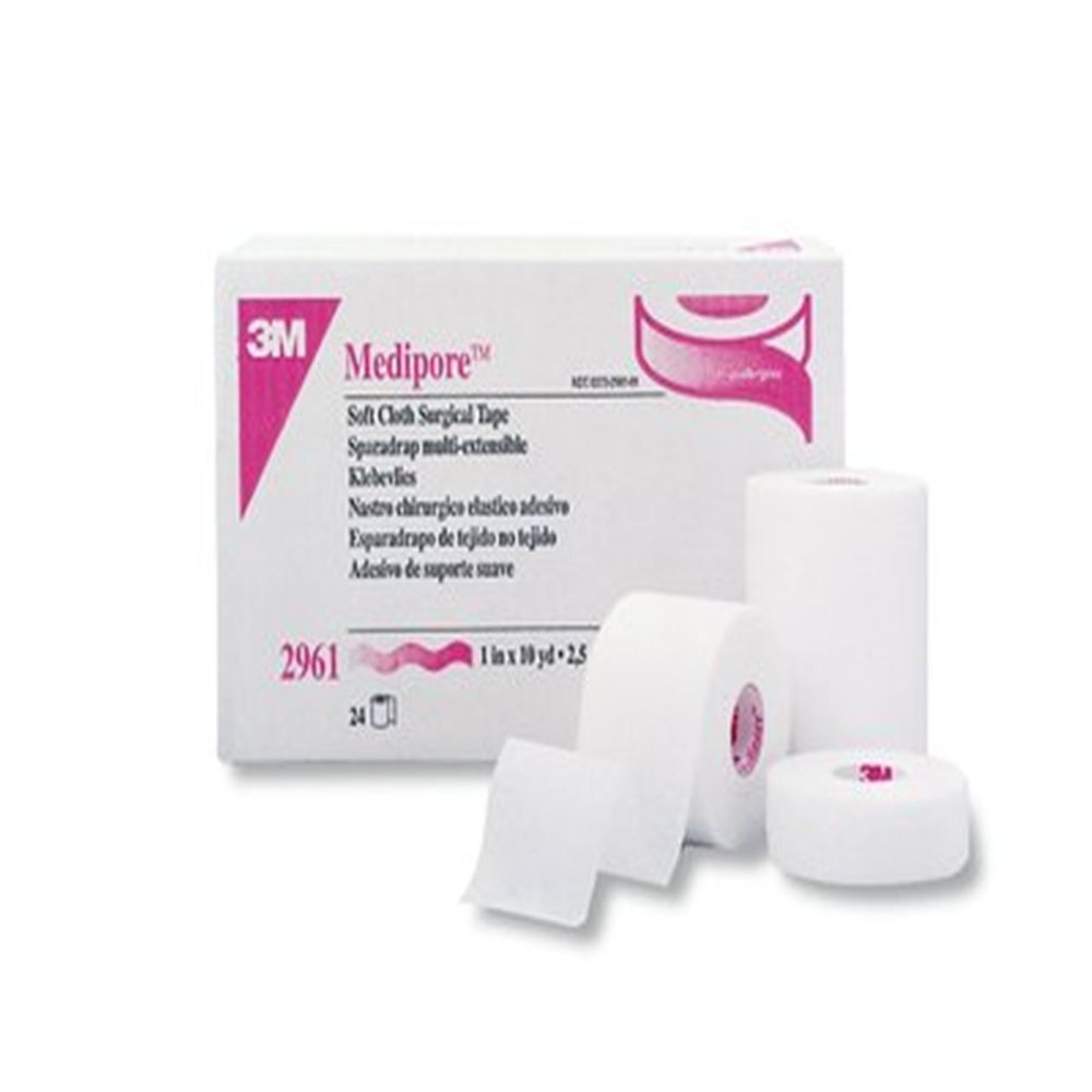 3M Medipore Soft Cloth Surgical Tape, 3" x 10 Yds, 12/Cs