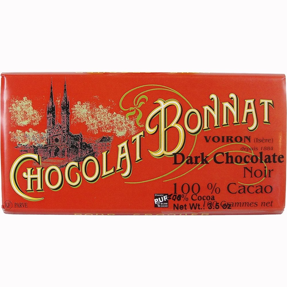 Chocolat Bonnat - 100% Cacao - Dark Chocolate Bar