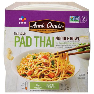 Annie Chun's Noodle Bowl, Thai-Style Pad Thai, Vegan, Non-GMO, 8.1-oz (Pack of 6)