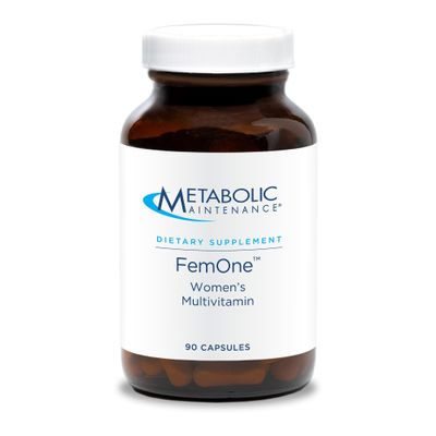Metabolic Maintenance FemOne - Women's Multivitamin with Bioavailable Iron, Active Folate, B12, Antioxidants, Vitamin D + Biotin, Support for Reproductive + Immune Health (90 Capsules)