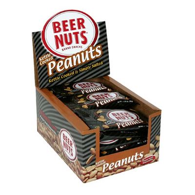 Beer Nuts Kettle Cooked Peanuts, 1.25-Ounce Packets in 24-Count Boxes (Pack of 2)
