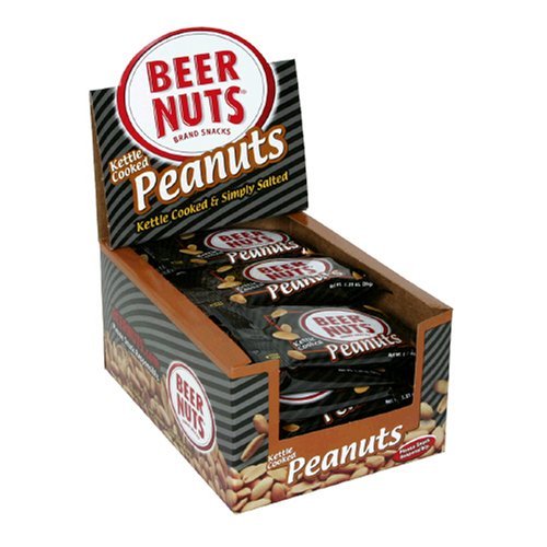 Beer Nuts Kettle Cooked Peanuts, 1.25-Ounce Packets in 24-Count Boxes (Pack of 2)