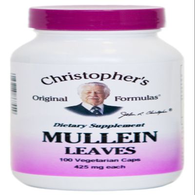 Christopher's Mullein Leaves - 400 mg - 100 Vegetarian Capsules