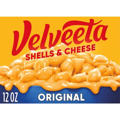 Velveeta Shells and Cheese Mac, 1 Box, for Easy Dinner or Dinner Sides, Original Flavor, Made with Real Cheese, 12 oz