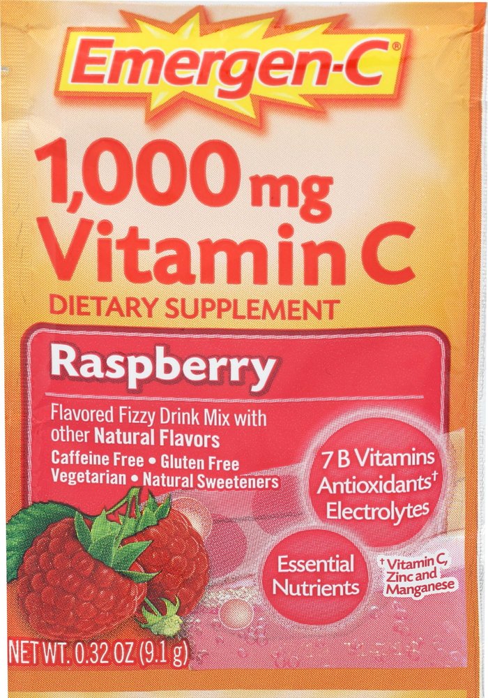 Alacer Raspberry Emergen C Packet, 0.32 OZ