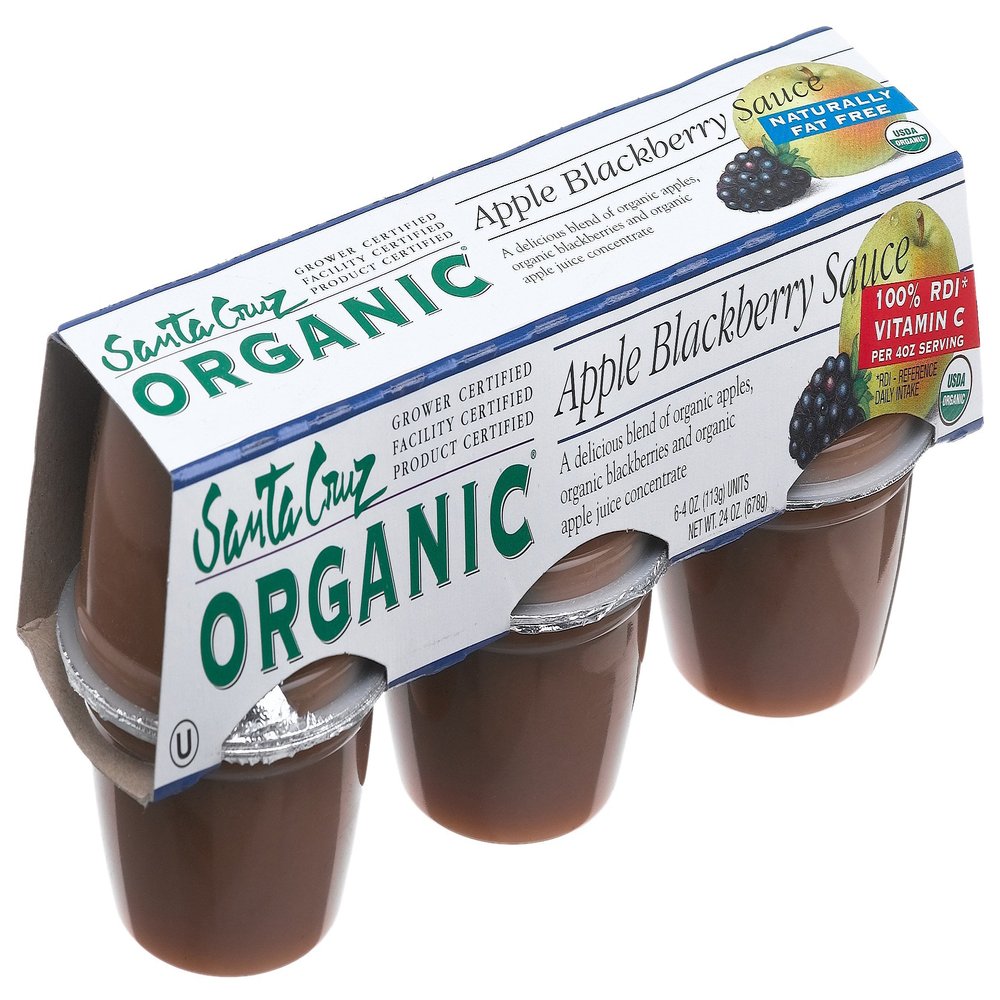 Santa Cruz Organic Apple Cinnamon Sauce Cups, 4 oz, 6 ct