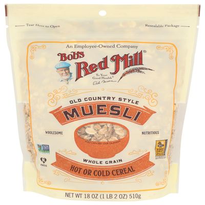 Bob's Red Mill Old Country Style Muesli, 18oz (Pack of 1) - Non GMO, Whole Grain, Vegan, Kosher