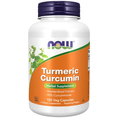 NOW Supplements, Turmeric Curcumin, 95% Curcuminoids, 120 Veg Caps