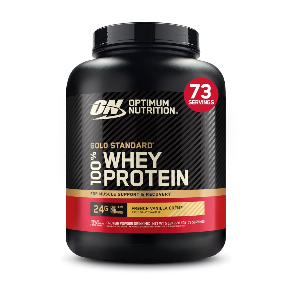 Optimum Nutrition Gold Standard 100% Whey Protein Powder, French Vanilla Crme, 5 Pound (Packaging May Vary)
