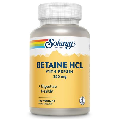 Solaray - HCl with Pepsin - 250 mg - 180 capsules