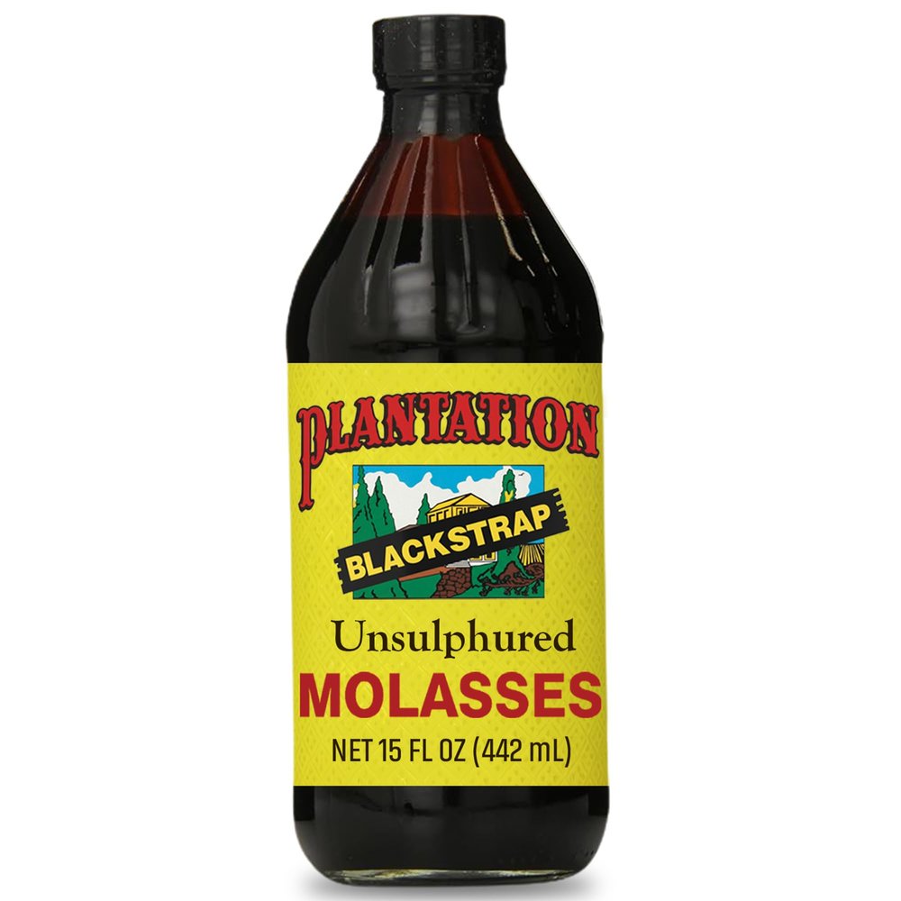 Plantation Blackstrap Molasses 15 oz  Unsulphured Blackstrap Molasses, Rich Natural Sweetener for Baking, BBQ, Baked Beans, Gingerbread & Beverages