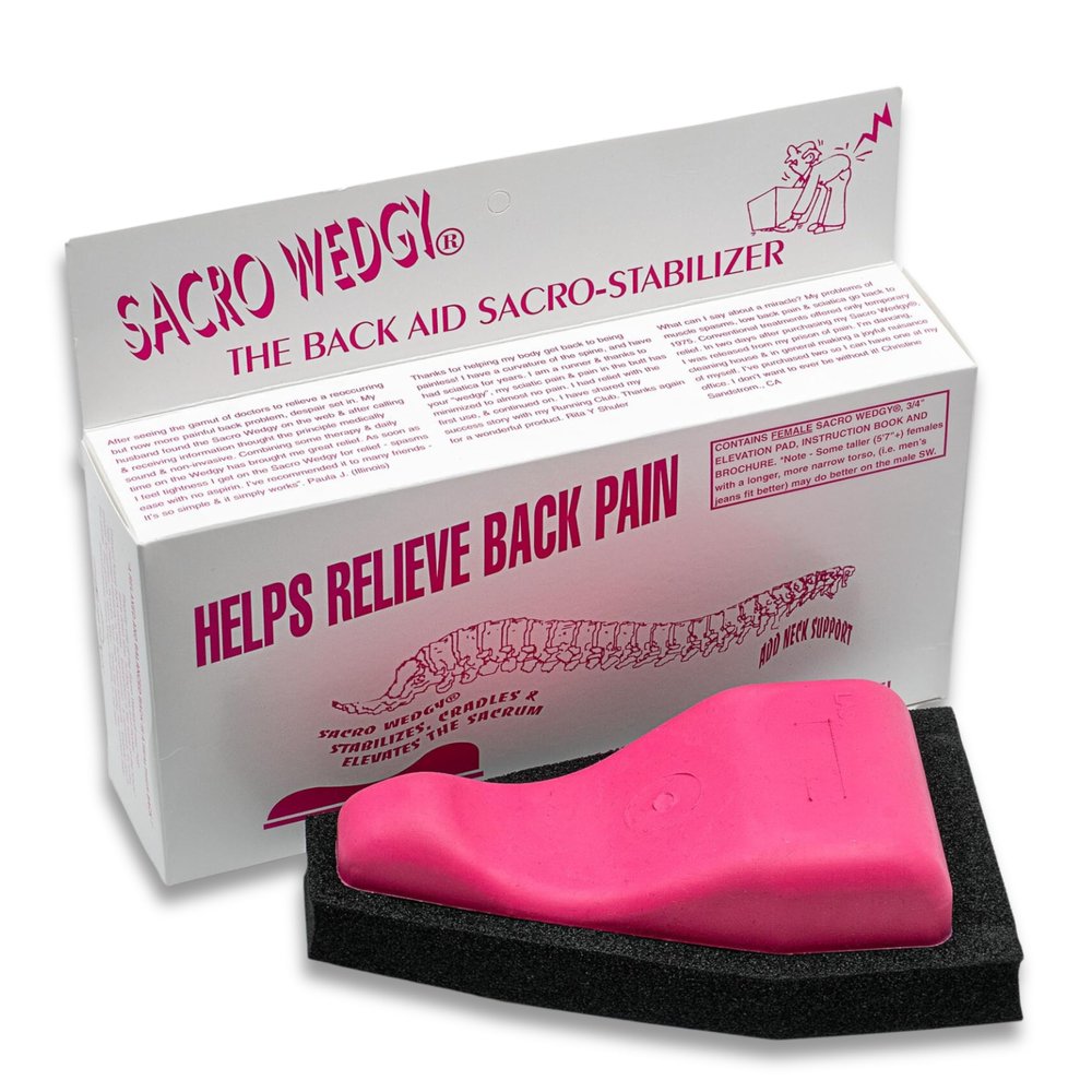 SACRO WEDGY - The Back Aid Sacro Stabilizer - FEMALE VERSION - Helps Releive Back Pain