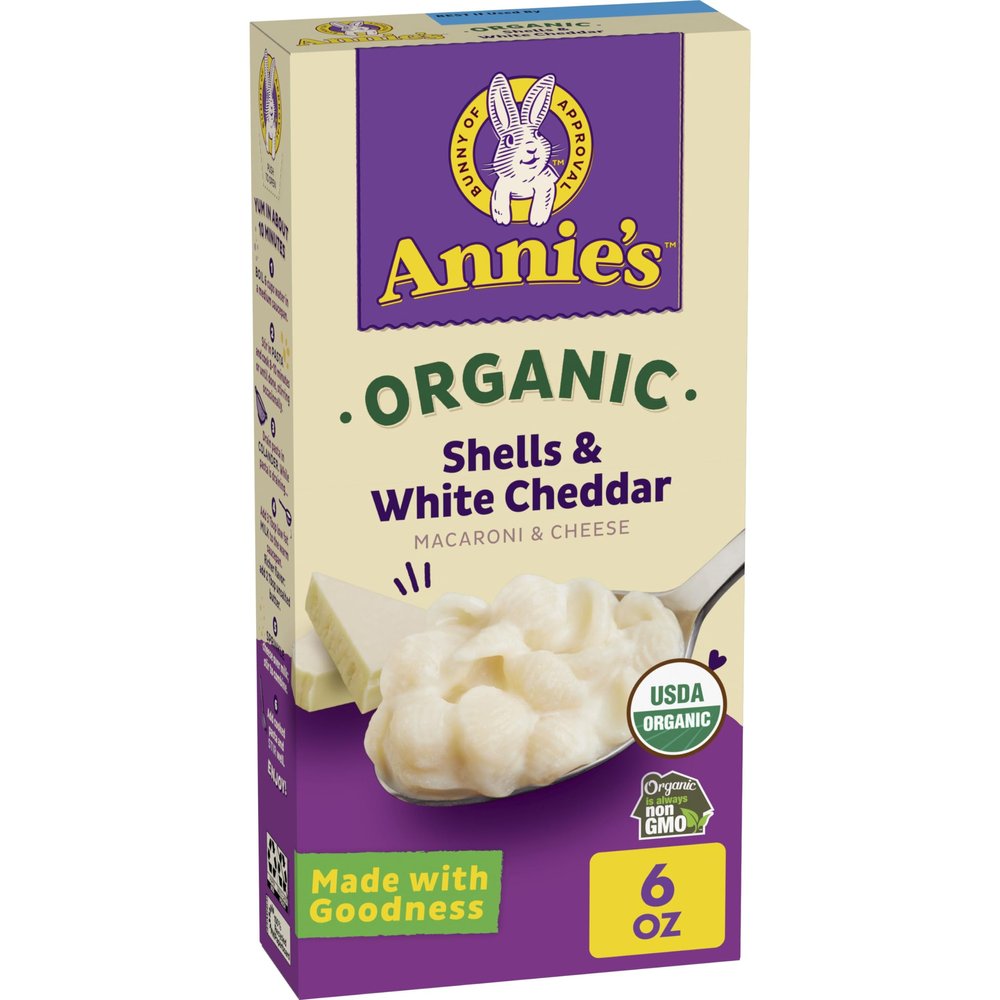 Annie's Organic Shells and White Cheddar, Made with Real Cheese, 6 oz