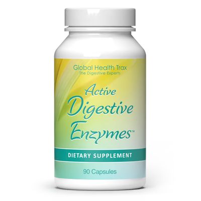 Global Health Trax - Active Digestive Enzymes Supplement, 90 Capsules - Comprehensive Digestive Support with Enzymes to Promote Healthy Digestion for Men and Women