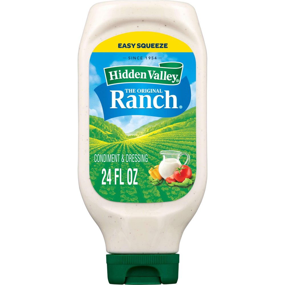 Hidden Valley Original Ranch Condiment and Dressing, Easy Squeeze Bottle, 24 Fl Oz (Package May Vary)
