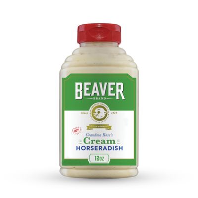 Beaver Hot Cream Horseradish, 12 oz squeeze bottle