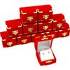 12 Red Velour Earring Gift Boxes Jewelry Case Display view 1