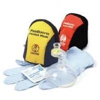 Laerdal Pediatric Pocket Mask w/Gloves & Wipe in Blue/Yellow Soft Pack - 820050