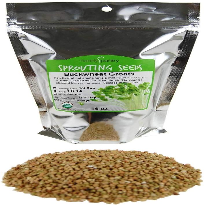 Hulled Buckwheat Groats- 1 Lbs - Organic Buck Wheat Groats- Sprouting Seed, Gardening, Planting, Edible Seeds, Emergency Food Storage, Hydroponics