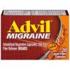 Advil Migraine Headache Relief, Ibuprofen Capsules with Ibuprofen 200mg for Migraine Relief, Nausea Relief and Light Sensitivity Relief - 20 Liquid Filled Capsules view 1