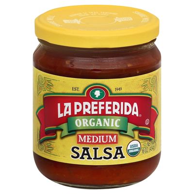 La Preferida Organic Salsa, Medium, 16 OZ (Pack of 12)