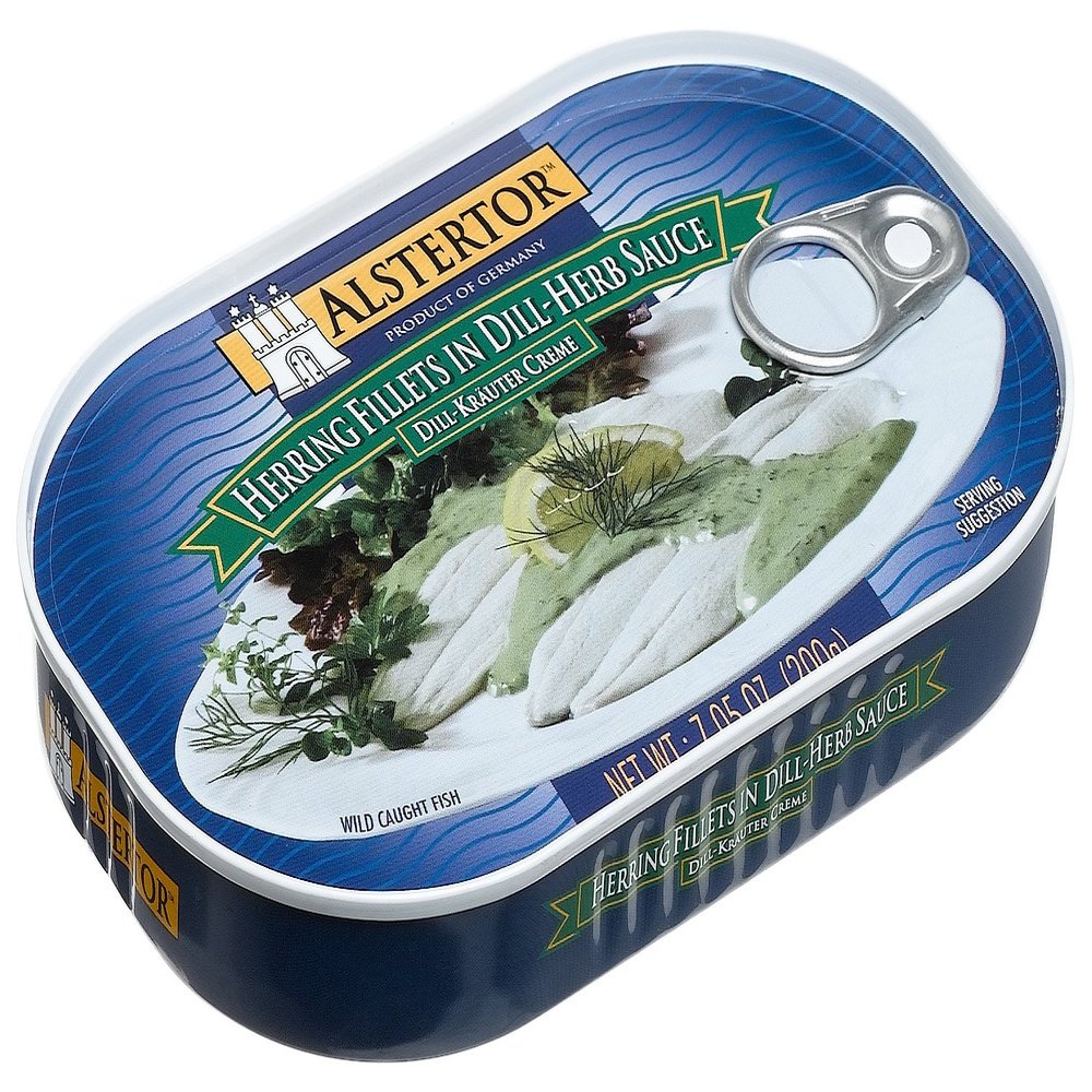 Alstertor Herring Fillets in Dill-Herb Sauce, 7.05 Ounce (Pack of 10)