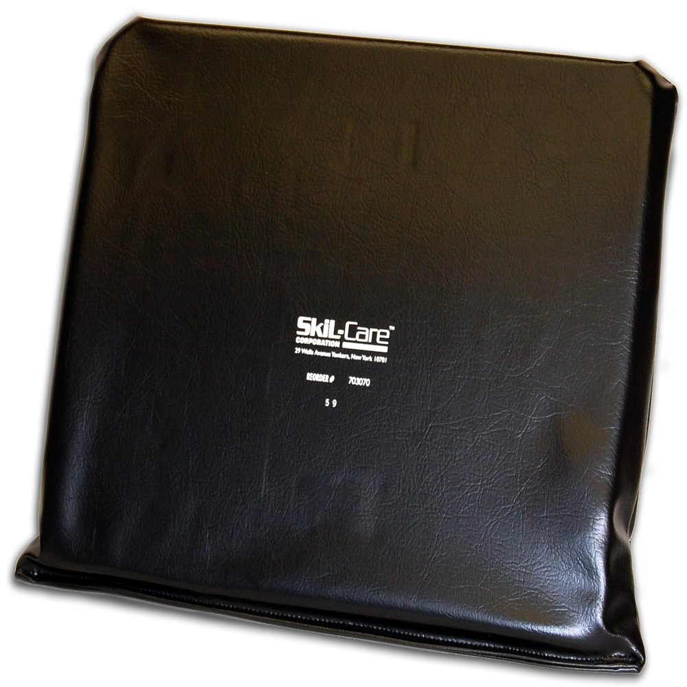 Skil-Care Wheelchair Leg Pad Fits 16"-18" Wheelchairs, Cushioned Foam Support, Prevents Leg Slipping & Enhances Comfort, Easy-to-Clean Vinyl, Standard Size, Black, 703070