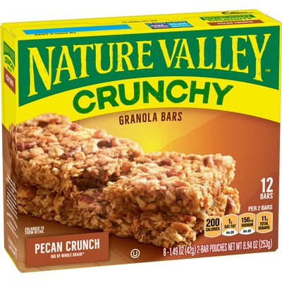 Nature Valley Granola Bars, Chrunchy, Pecan Crunch, 8.94 oz.