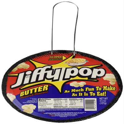 JIFFY POP Butter Flavored Popcorn, Stovetop Popping Pan, 4.5 oz.