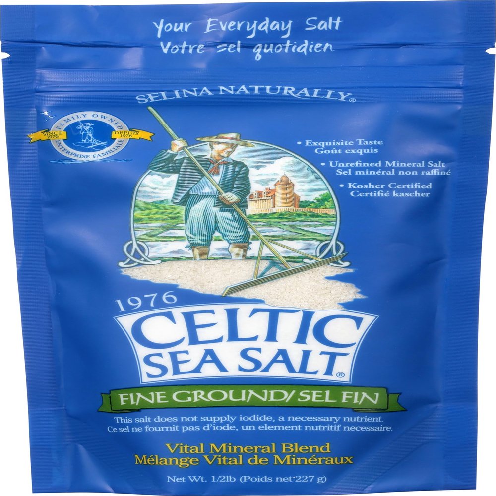 Celtic Sea Salt, Fine Ground Resealable Bag, 8 oz