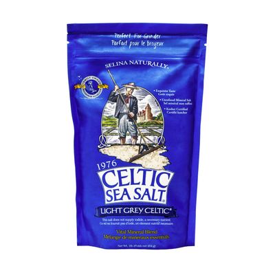 Celtic Sea Salt, Light Grey Mineral Sea Salt, 1 Pound Resealable Bag Unrefined Hydration, Hand-Harvested, Vital Minerals, Family Founded Since 1976