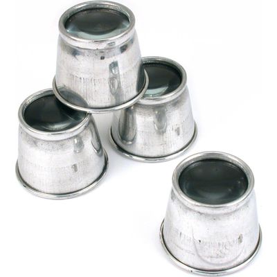 10X Metal Eye Loupes Lot of 4 Jewelers Magnifier Tools